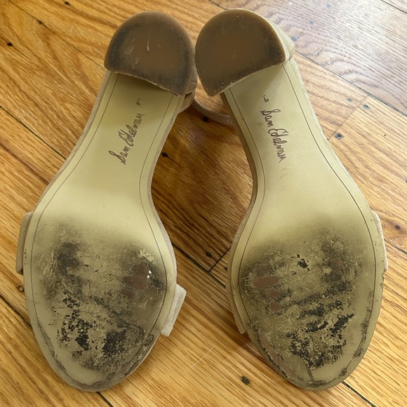 sam edelman | yaro block heel sandal - oatmeal suede - Picture 7 of 9